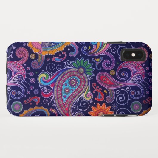 Coques Case-Mate iPhone Paisley violet rose (Dos (Horizontal))