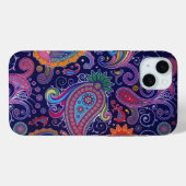 Coques Case-Mate iPhone Paisley violet rose (Verso (horizontal))