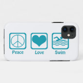 Coques Case-Mate iPhone Paix, Amour, Bleu De Baignade (Dos (Horizontal))