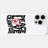 Coques Case-Mate iPhone Paix Amour et écrevisses cajun (Verso (horizontal))