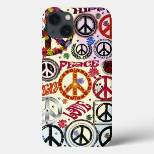Coques Pour iPhone Paix de flower power et hippie d'amour