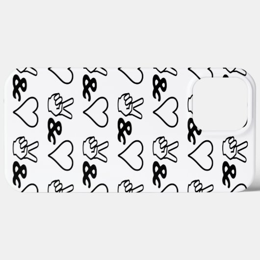 Coques Case-Mate iPhone Paix et amour (Verso (horizontal))