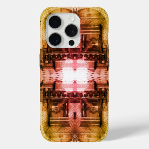 Coque iPhone 15 Pro Palais Vintage Monaco Salle Prince Louis XIII
