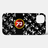 COQUES Case-Mate iPhone PÂLE DE PIRATES NOIRES, OBJETS TRAVERSÉS, ÉPINES (Verso (horizontal))