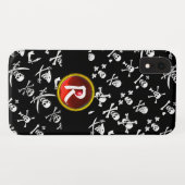 COQUES Case-Mate iPhone PÂLE DE PIRATES NOIRES, OBJETS TRAVERSÉS, ÉPINES (Dos (Horizontal))