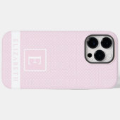 Coques Case-Mate iPhone Pâle Doux Pale Bébé Rose Blanc Polka Point (Verso (horizontal))
