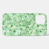 Coques Case-Mate iPhone Pale Emerald and Pistachio Cobbled Patchwork (Verso (horizontal))