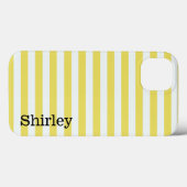 Coques Case-Mate iPhone Pale Gold et White Stripes par Shirley Taylor (Verso (horizontal))
