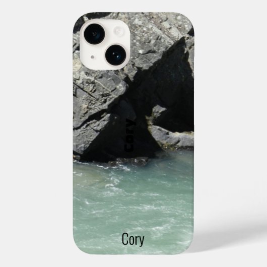 Coques Case-Mate iPhone Pale Green Mountain River Photo Granit Cliffs (Verso)
