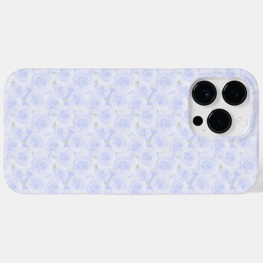 COQUES Case-Mate iPhone PALE PASTEL BLUE ROSES (Verso (horizontal))