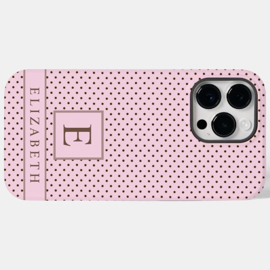 Coques Case-Mate iPhone Pale Pastel Rose Brown Point (Verso (horizontal))
