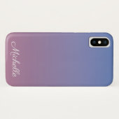 Coques Case-Mate iPhone Pale rose et bleu dégradé ombre (Dos (Horizontal))