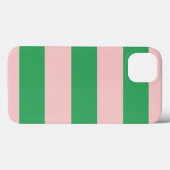 Coques Case-Mate iPhone Pale rose et vert rayures (Verso (horizontal))