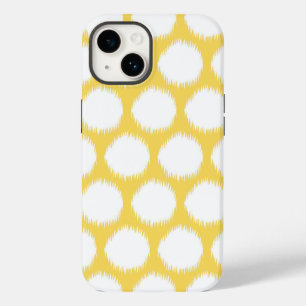 Coque Pour iPhone 14 Pale Yellow Asiatique Moods Ikat Dots