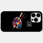 Coques Case-Mate iPhone PALETTE DE COULEUR ARTISTE ET BRUSHES MONOGRAM Noi (Verso (horizontal))