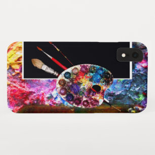 Coque Pour iPhone XR PALETTE DE COULEUR ARTISTE, Noir