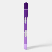 Coques Case-Mate iPhone Palette de couleurs Monogramme Nom Rayures Violett (Verso / Droite)