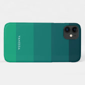 Coques Case-Mate iPhone palette de rayures vertes (Dos (Horizontal))