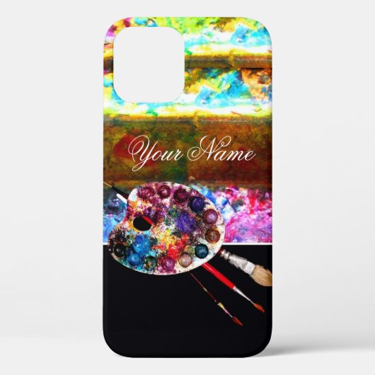 Coques Case-Mate iPhone PALETTE ET BROUILLES DE COULEUR ARTISTE, Noir (Verso)