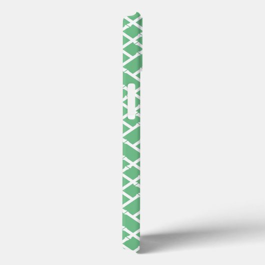 Coques Case-Mate iPhone Palm Beach Green Motif en bambou géométrique Monog (Verso / Droite)