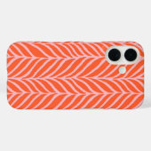 Coques Case-Mate iPhone Palm Feuille Motif orange et rose (Verso (horizontal))