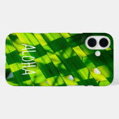 Coques Case-Mate iPhone Palm Feuilles Plaid, Kapaa, Kauai, Hawaii Coque-Ma (Verso (horizontal))
