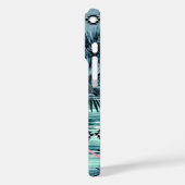 Coques Case-Mate iPhone Palm Hawaiian blue black monogram personalized (Verso / Gauche)