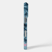 Coques Case-Mate iPhone Palm Hawaiian blue black monogram personalized (Verso / Droite)