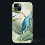 iPhone 13 Coque Palm Leaves<br><div class="desc">Palm Leaves With Blue Bird Artist : Grace Popp</div>