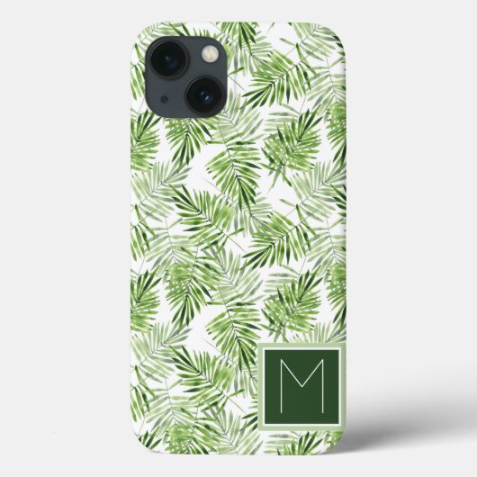 Coques Case-Mate iPhone Palm Leaves | monogram (Verso)