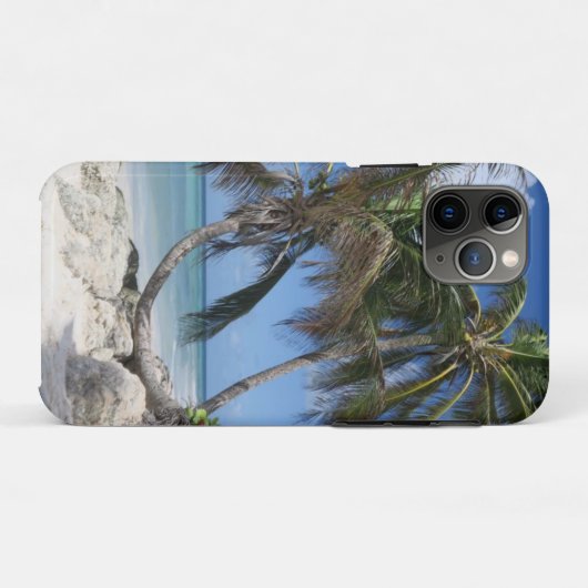 Coques Case-Mate iPhone Palm Tree on Beach Barbados (Dos (Horizontal))