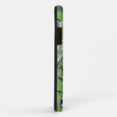 Coques Case-Mate iPhone palme de fête du chat vert (Dos/Droite)