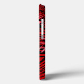 Coques Case-Mate iPhone Palme rouge monogramme (Verso / Gauche)