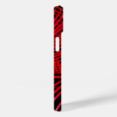Coques Case-Mate iPhone Palme rouge Monogramme (Verso / Droite)