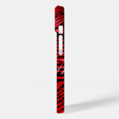 Coques Case-Mate iPhone Palme rouge Monogramme (Verso / Gauche)