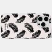 Coques Case-Mate iPhone Palme tropicale Feuille noir blanc (Verso (horizontal))