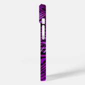 Coques Case-Mate iPhone Palme violet monogramme (Verso / Gauche)