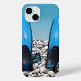 Coque Pour iPhone 15 Palmes, galets et océan