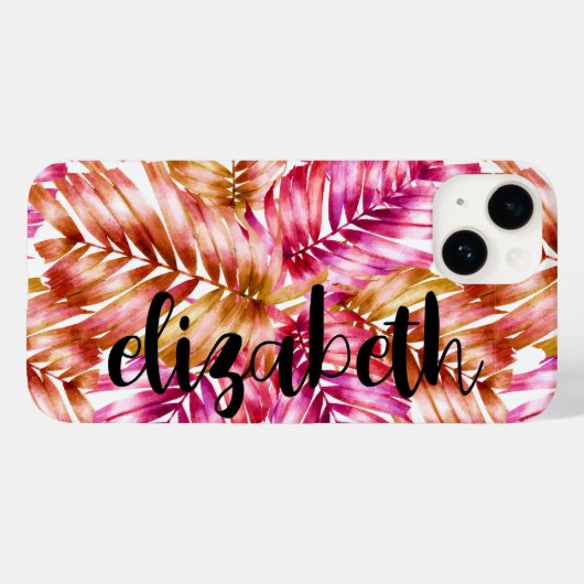 Coques Case-Mate iPhone Palmes tropicales élégantes (Verso (horizontal))