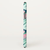 Coques Case-Mate iPhone Palmette tropicale de paradis et nom rose de (Dos/Droite)