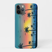 Coques Case-Mate iPhone Palmier de la plage au coucher du soleil (Dos)