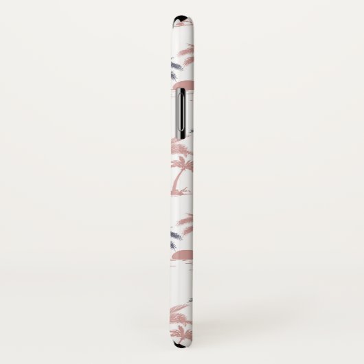 Coques Case-Mate iPhone Palmier en pastel par le motif de plage (Dos/Droite)