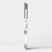 Coques Case-Mate iPhone Palmier gris et blanc (Verso / Gauche)