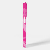 Coques Case-Mate iPhone Palmier rose chaud Magenta Fuchsia Monogramme (Verso / Droite)