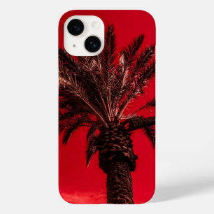 Coque Pour iPhone 14 palmier rouge