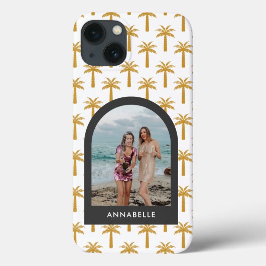 Coques Case-Mate iPhone Palmier tropical arc d'été chic moutarde photo (Verso)