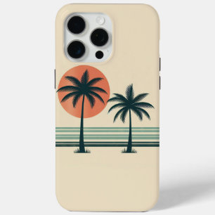 Coque iPhone 15 Pro Max Palmier tropical rétro/vintage