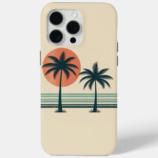 Coques Case-Mate iPhone Palmier tropical rétro/vintage (Verso)