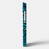 Coques Case-Mate iPhone Palmier Turquoise Tropical Monogrammé (Verso / Gauche)