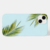 Coques Case-Mate iPhone Palmier Vert Tropical sur Fond Bleu Clair (Verso (horizontal))